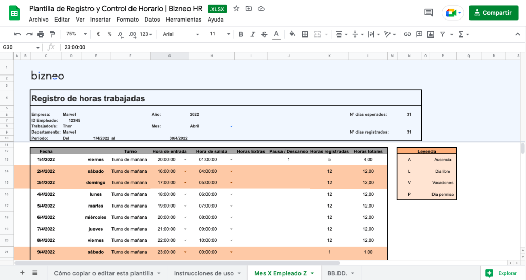 Simplifica el Control Horario con una Plantilla en Excel